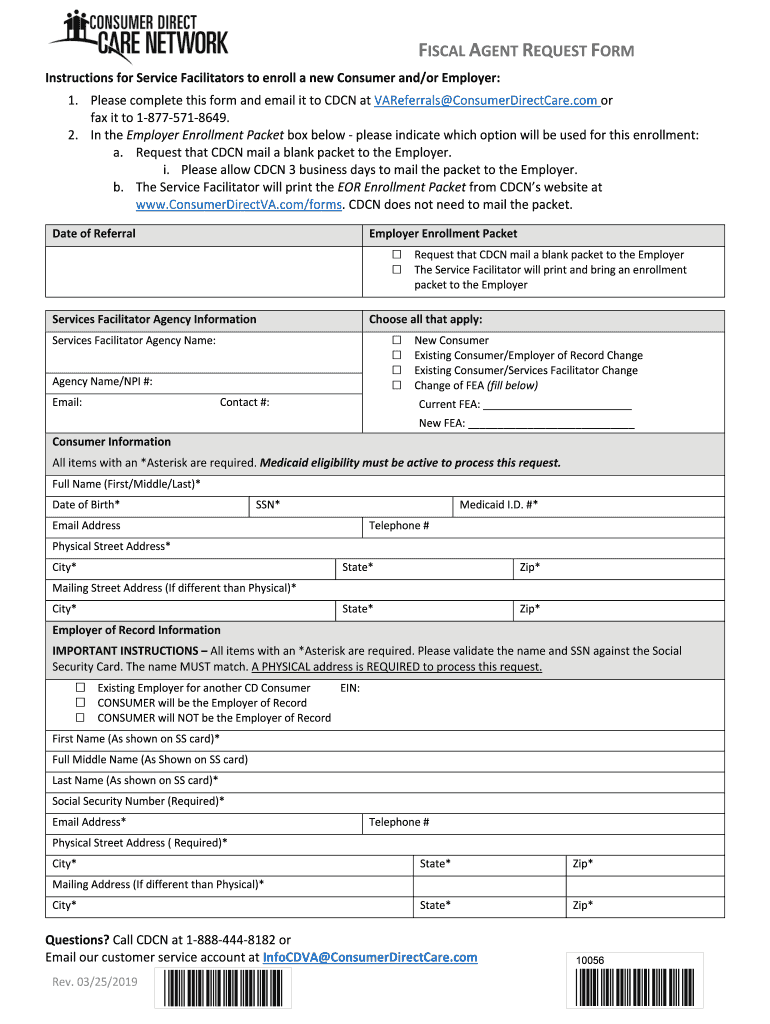  Fiscal Agent Request Form20190325 DOCX 2019