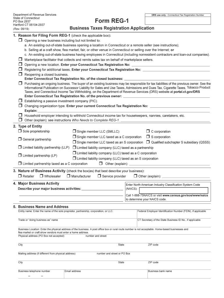 Form Reg 1 Ct