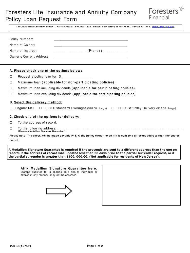 Foresters Life Insurance Surrender Form