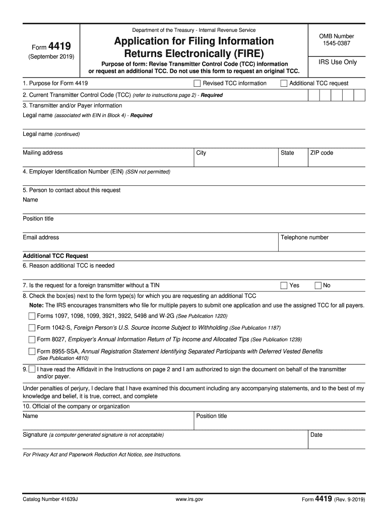 Irs Form 4419