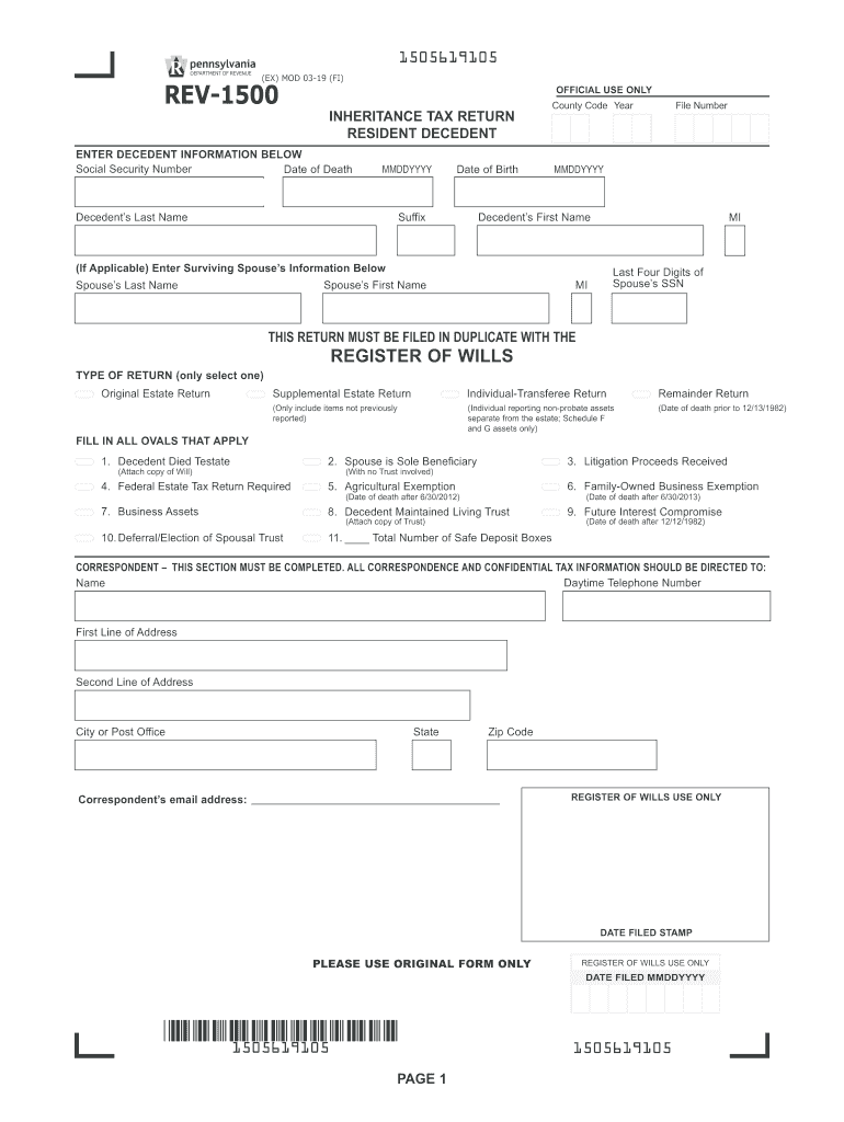 Rev 1500  Form