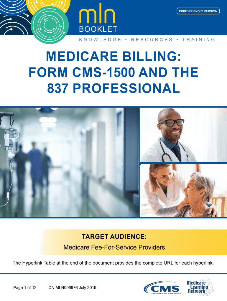  Medicare Billing 837p and Form Cms 1500 Fill Online 2019