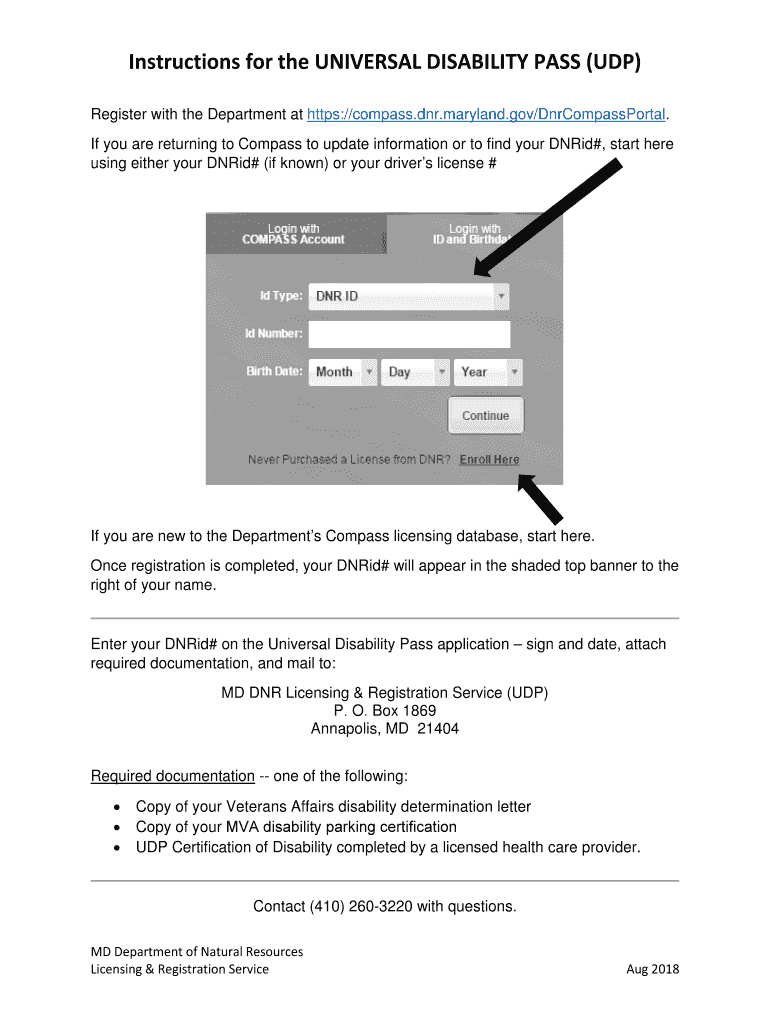  APPLICATION for UNIVERSAL DISABILITY PASS 2018-2024