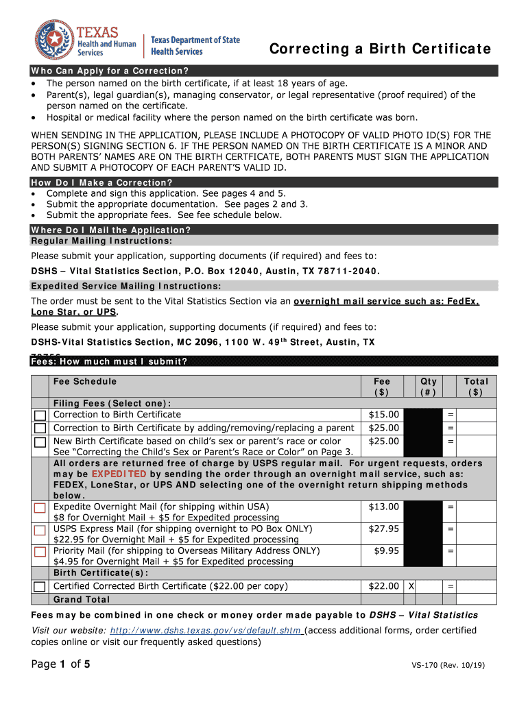 AFFIDAVIT to CORRECT or AMEND a BIRTH  Form