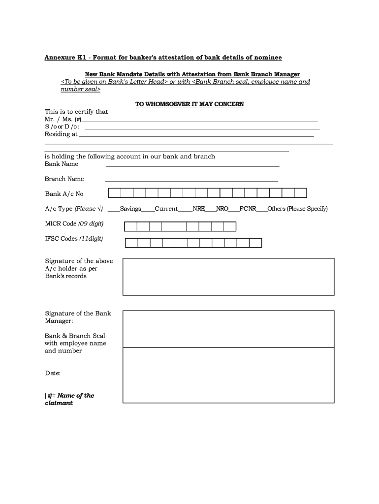 Annexure 1 Form