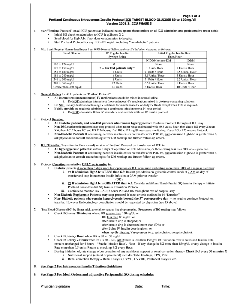 Portland Protocol  Form