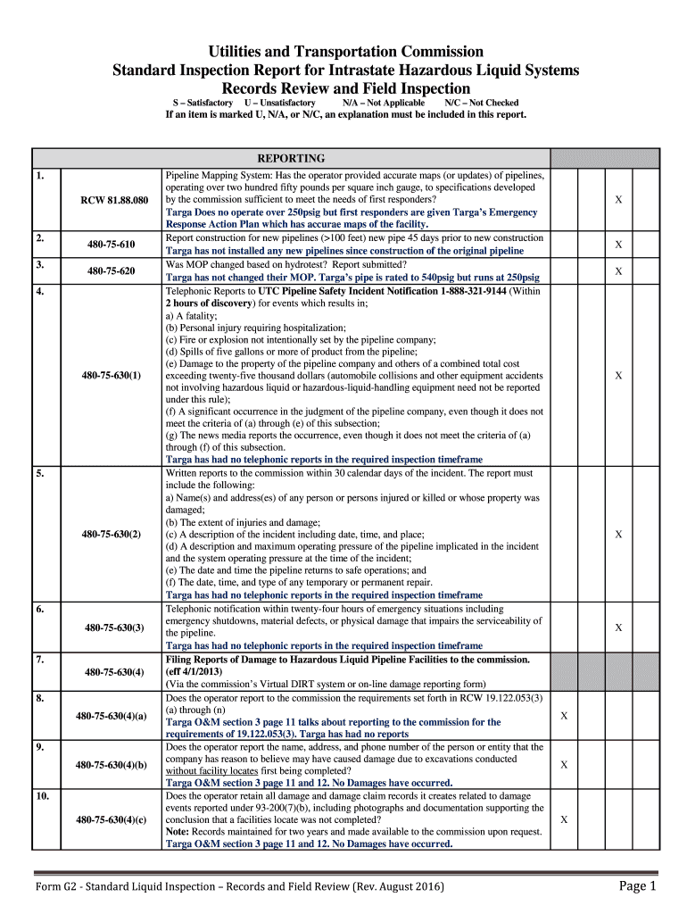 Flange Management Checklist  Form
