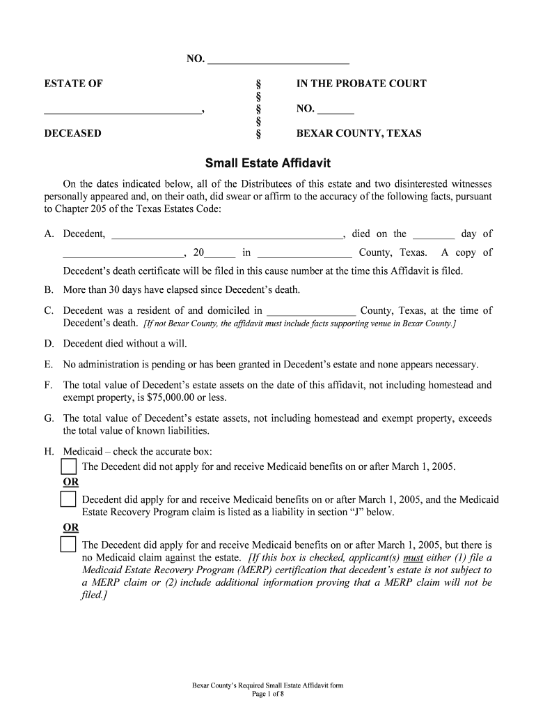  Instructions &amp;amp; Forms for Using a Small Estate Affidavit to 2019