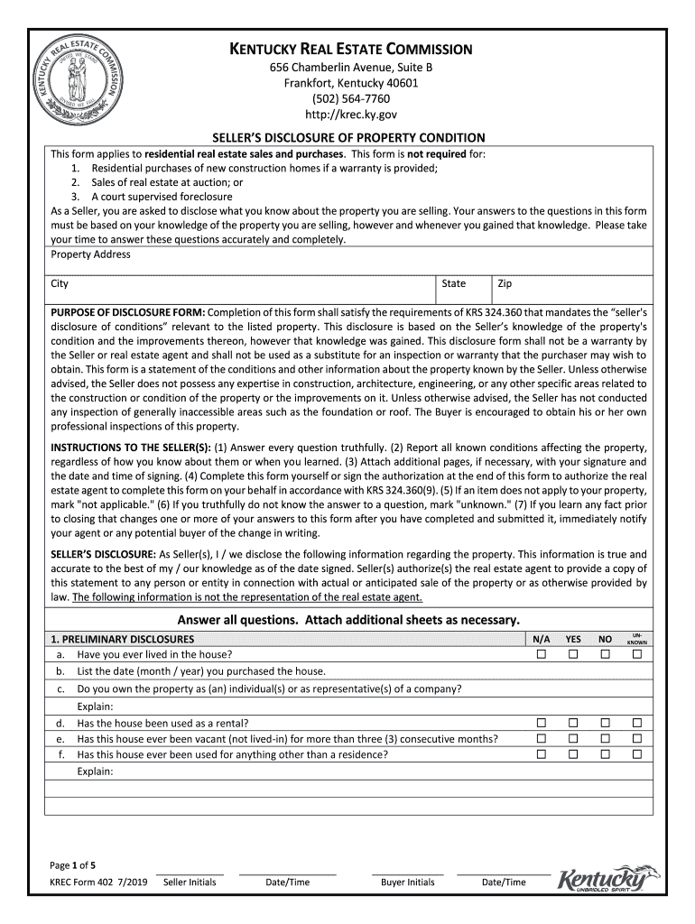  Krec Form 402 2019