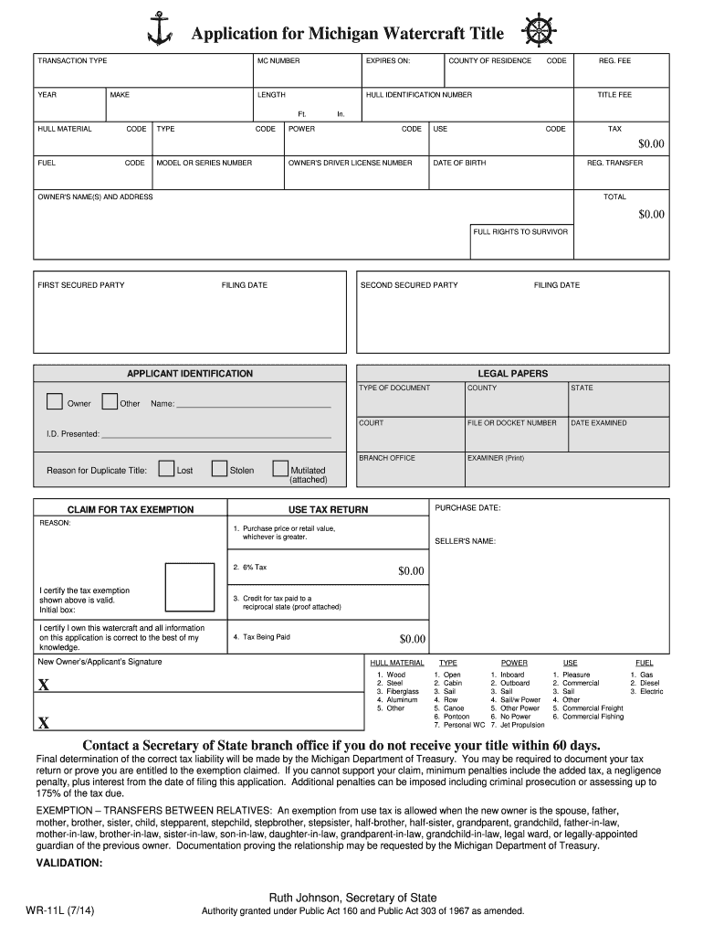  What Does a Michigan Boat Title Look Like 2014-2024