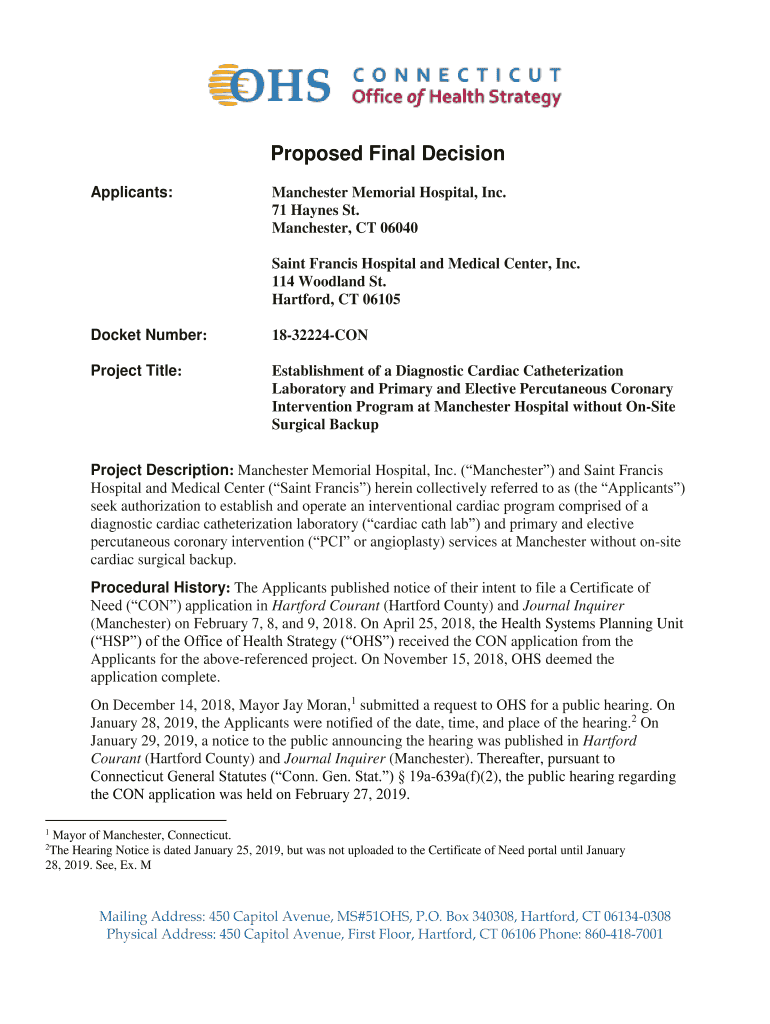 Proposed Final Decision  Form