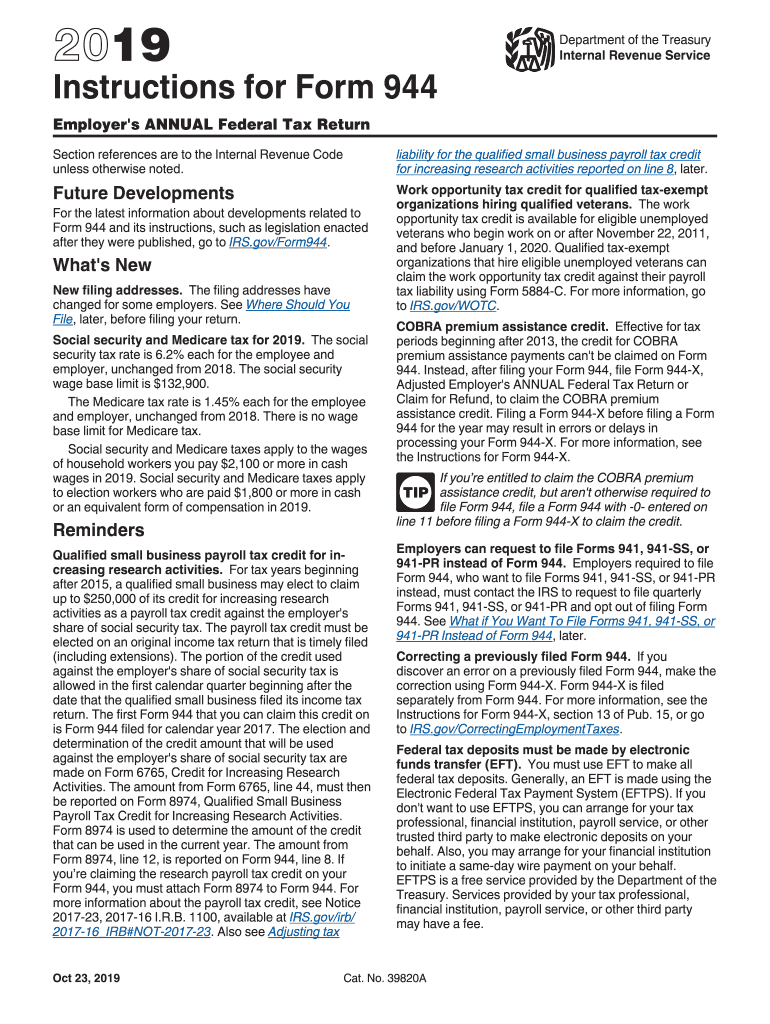 Form 944 Instructions