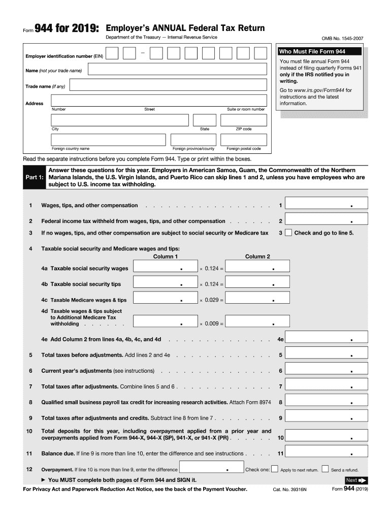 2019 944 form