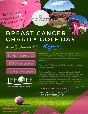 Breast Cancer Golf Day Flyer Pacific Harbour Golf &amp;amp; Country  Form