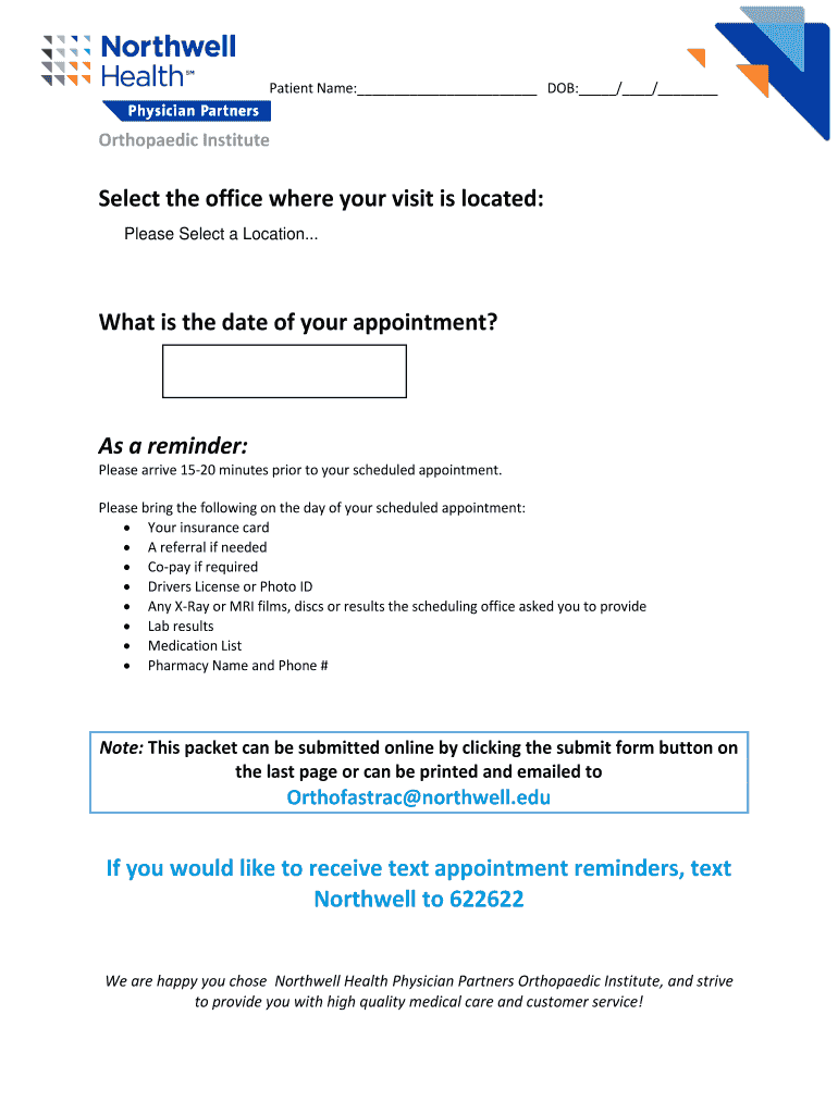 Select the Office Where Your Visit is Located What is the Date of  Form