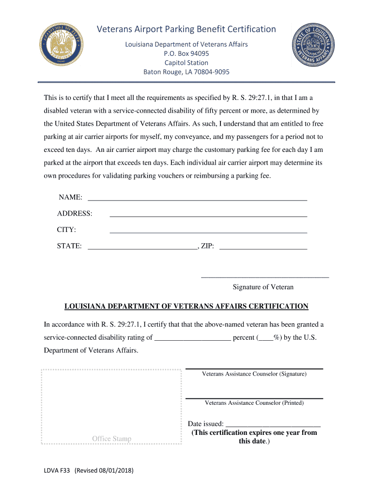 Vet Resources Louisiana Department of Veterans Affairs  Form