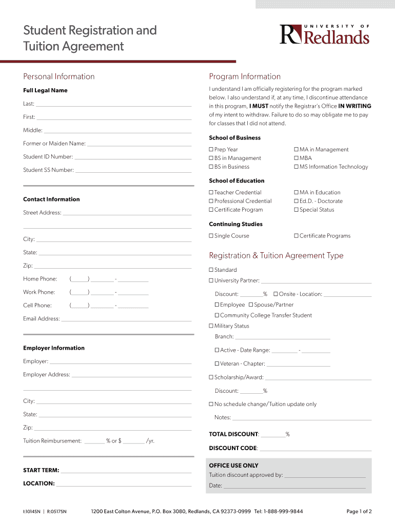 Student Registration and  Form