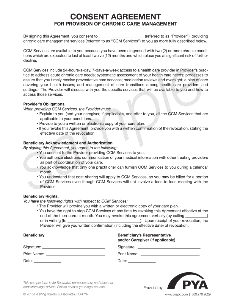 Chronic Care Management Consent Form