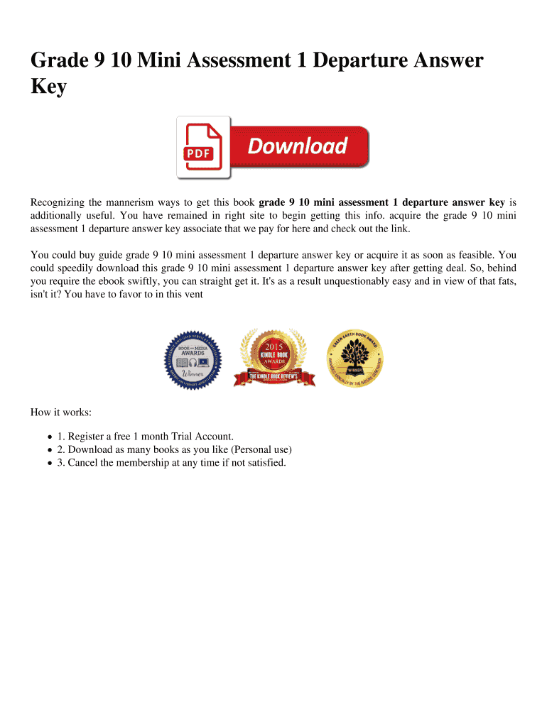 Departure Answer Key  Form