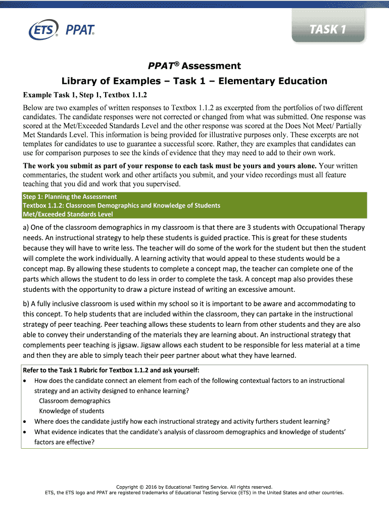 Ppat Task 1 Examples  Form