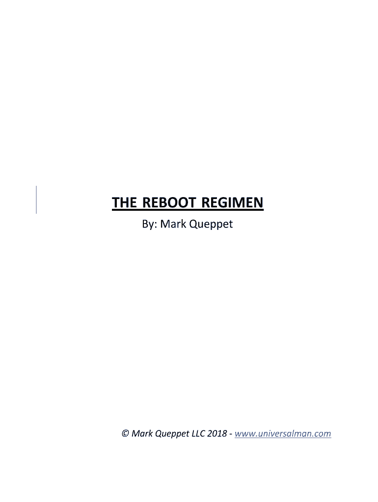 Mark Queppet Reboot Regimen  Form