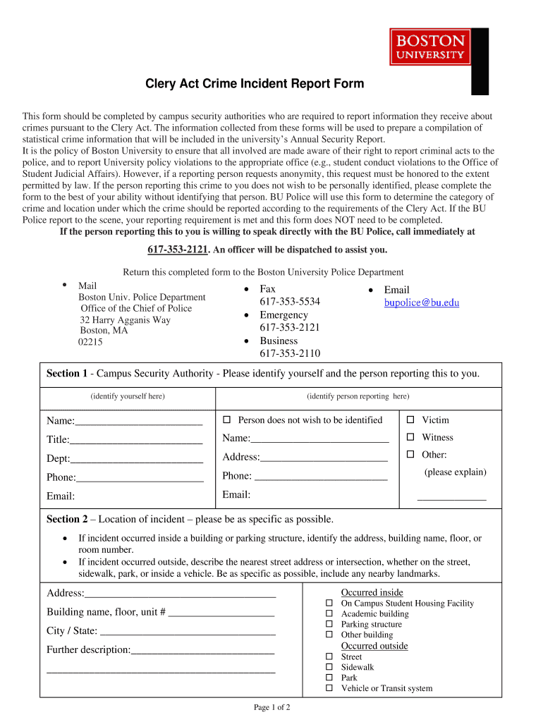  Crime Incident Report Form 2019-2024