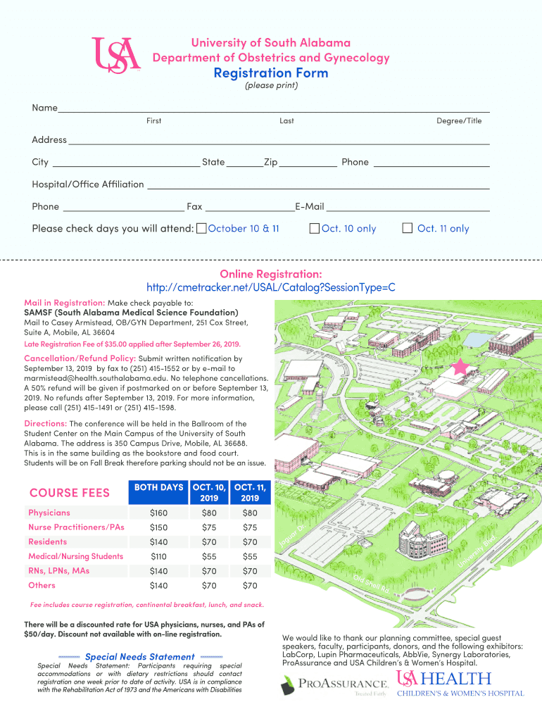 Conference Alabama Department of Public Health  Form