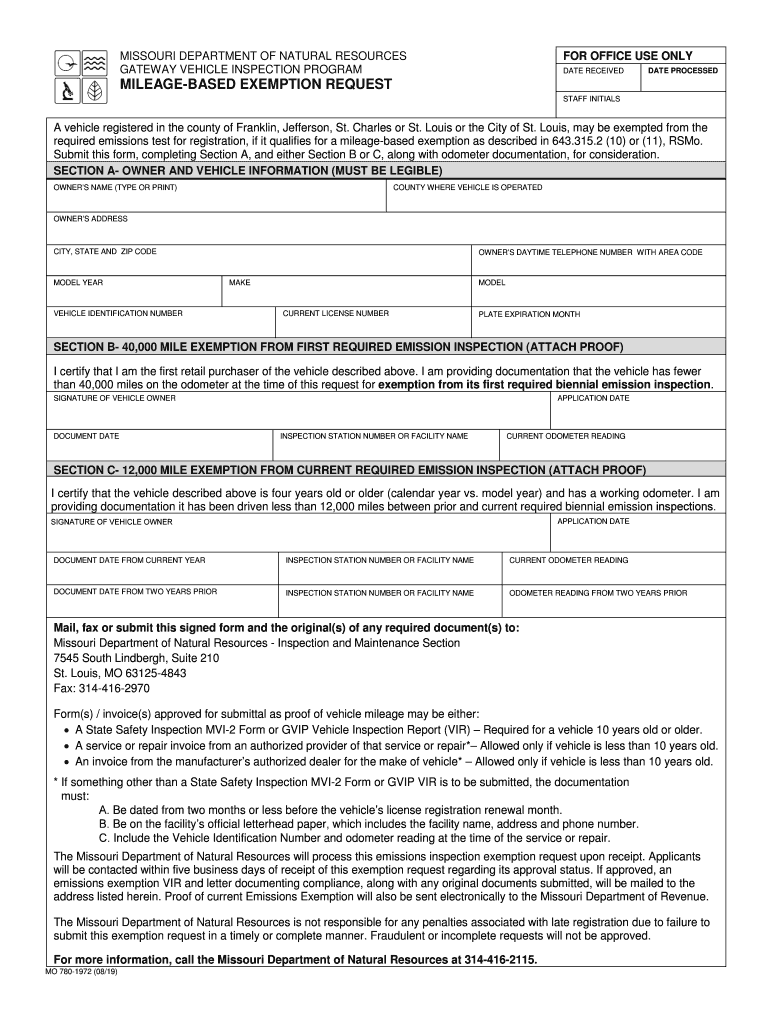  Missouri 1972 Form 2019-2024