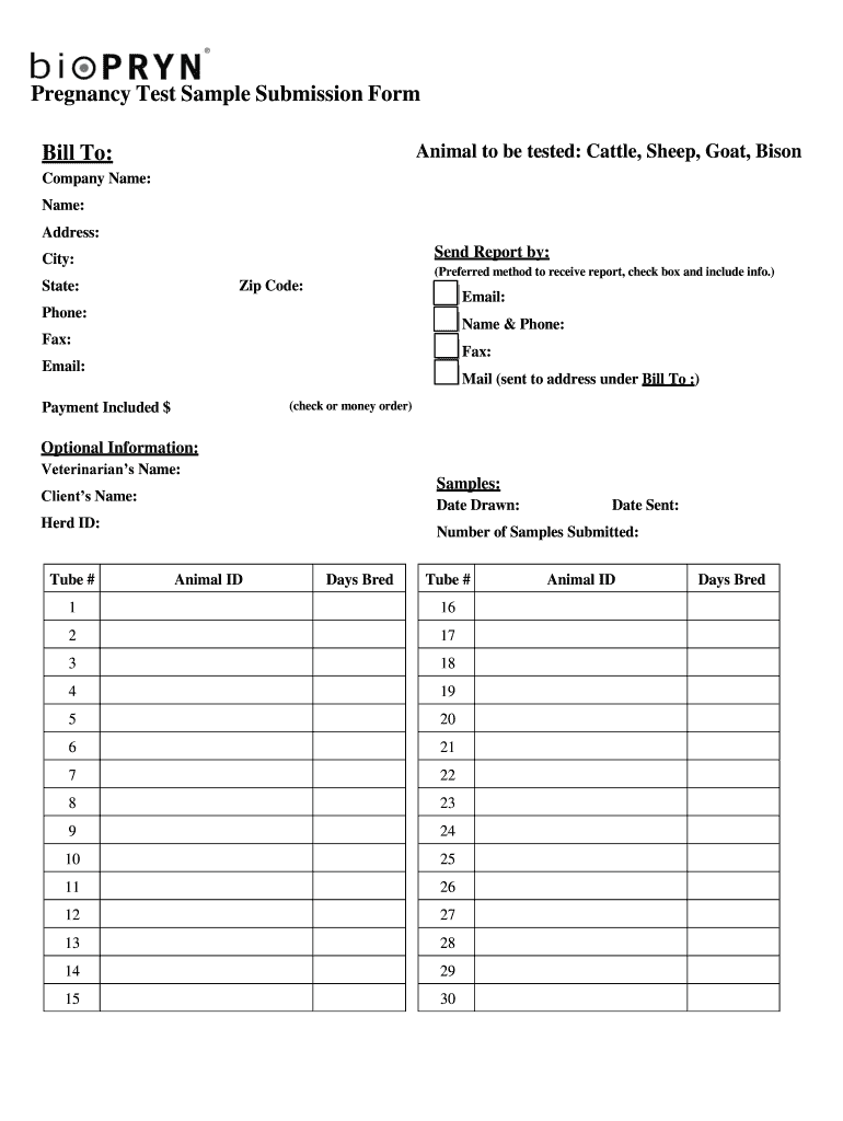 Bovine Answers  Form