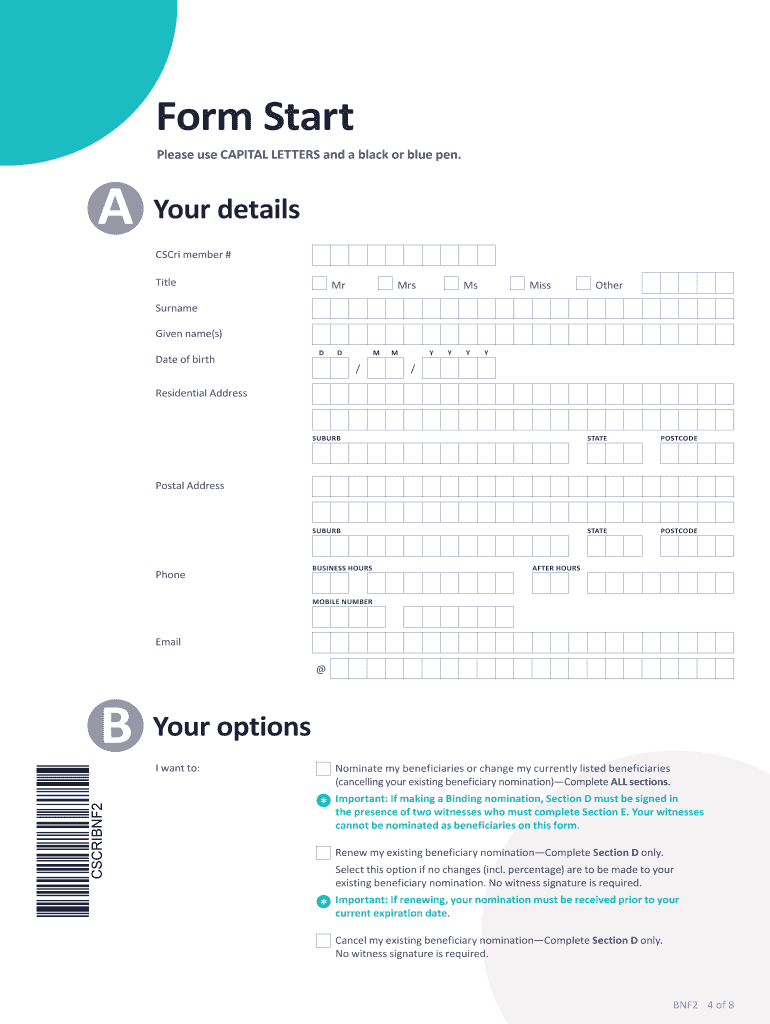 Beneficiary Nomination Form Commonwealth