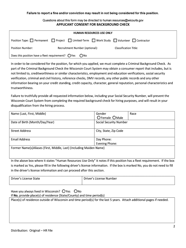 Wisconsin Background Check and Arrest Record LawsNolo  Form