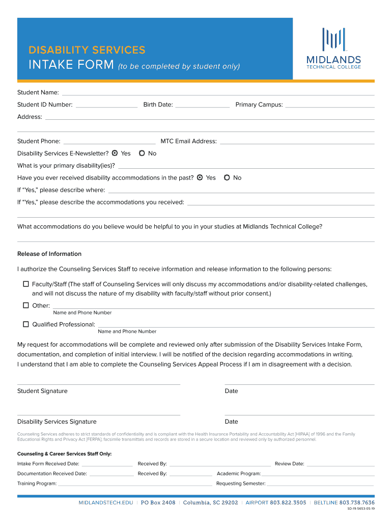 Disability Intake  Form