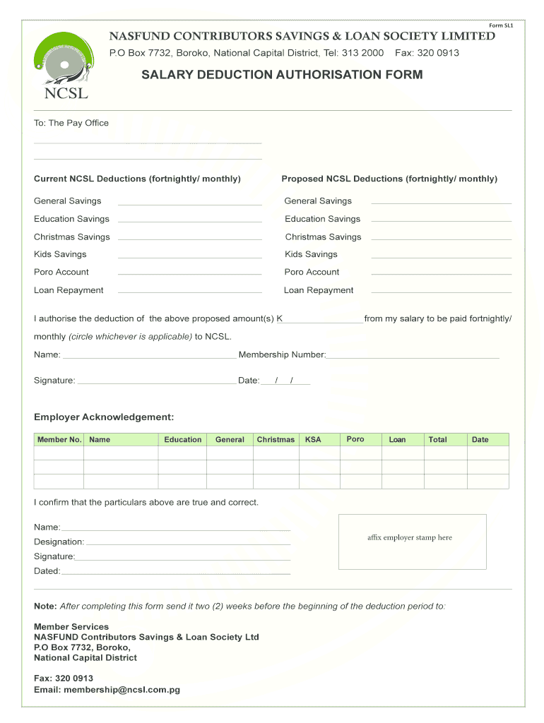  Ncsl Forms 2019-2024