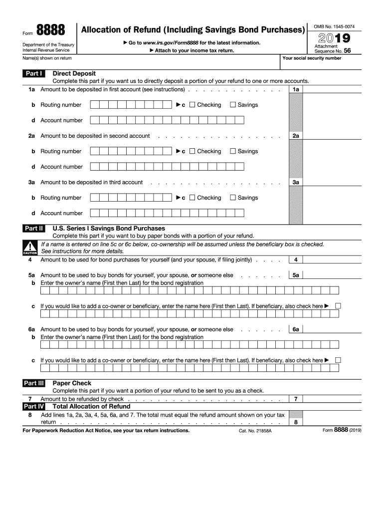 Form 8888