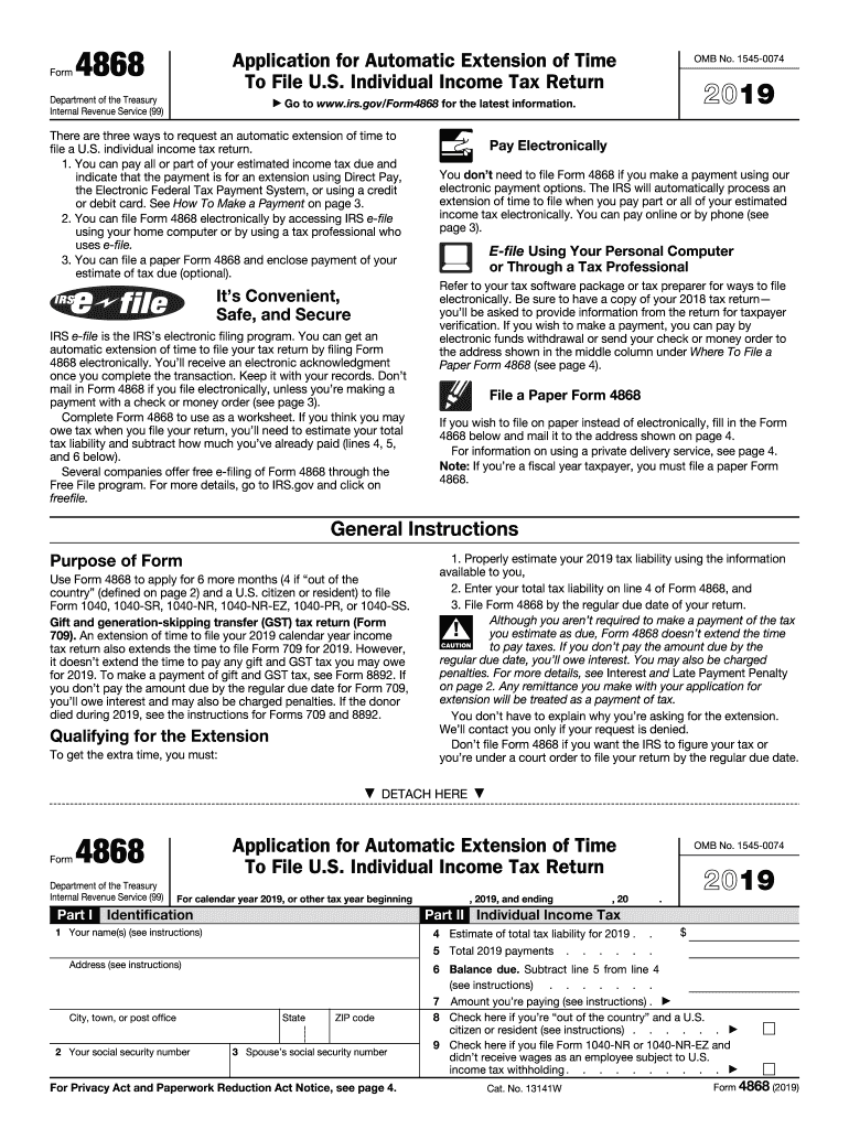 Irs 4868  Form