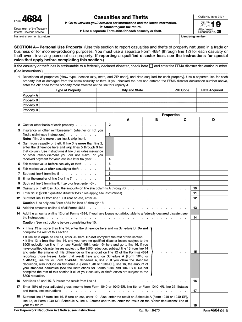 Form 4684 Instructions