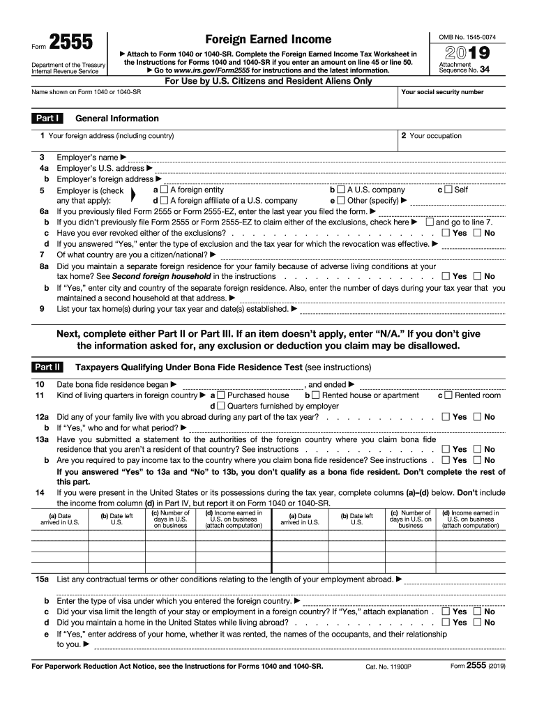 2019 2555 form