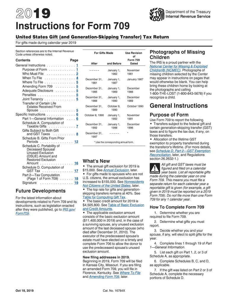 Irs 709 Instructions  Form