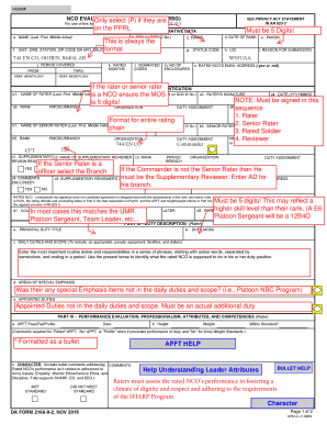 blank ncoer form