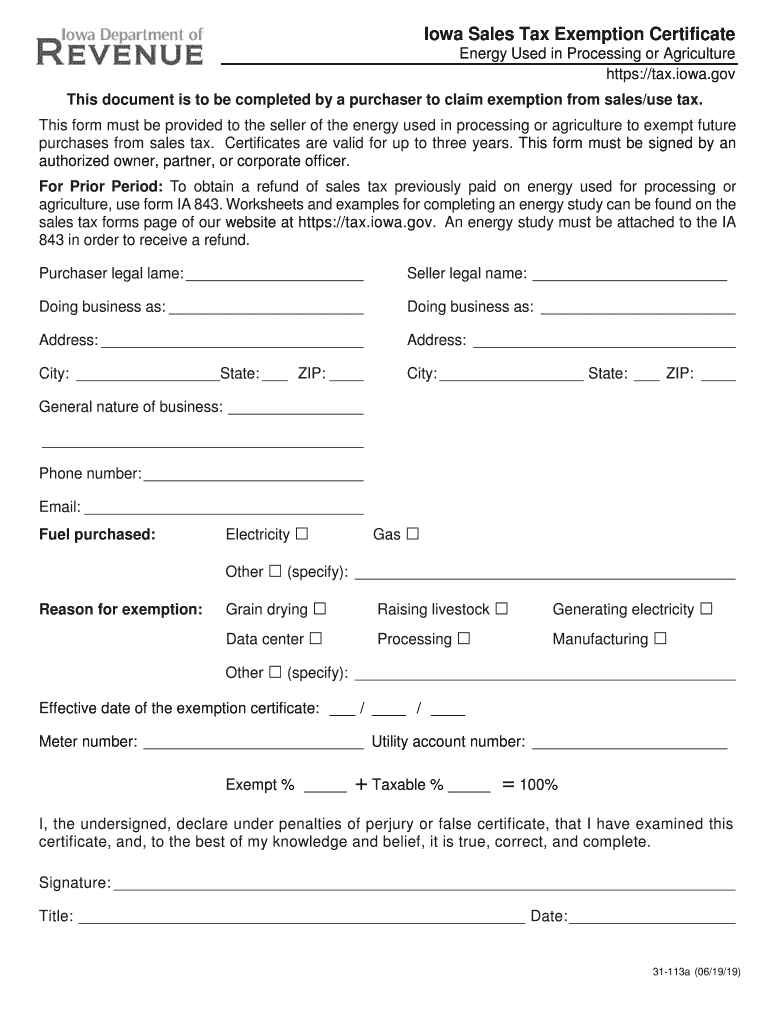 31 113a Iowa  Form