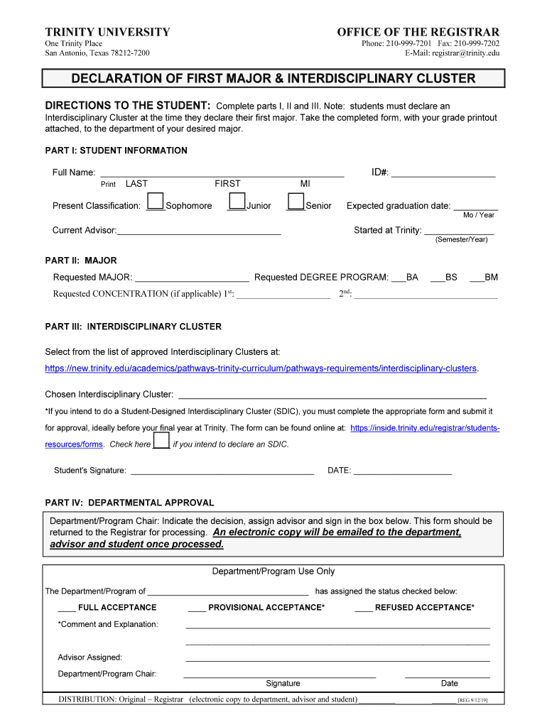 For Undeclared Students Applying for First Major Only!  Form