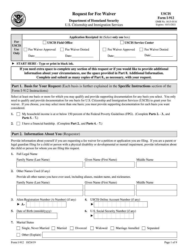 Get and Sign I 912  Form