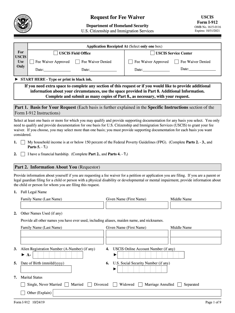 I 912  Form