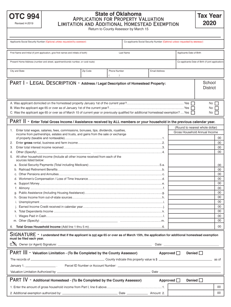 Form Otc 994