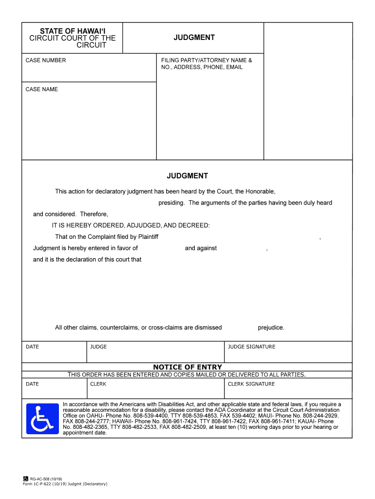  Judgment Declaratory 2019-2024