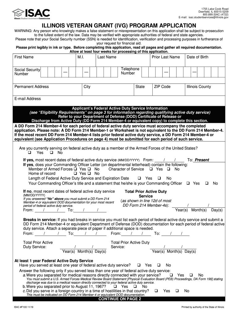  Form IL ISAC F103 Fill Online, Printable, Fillable 2019-2024