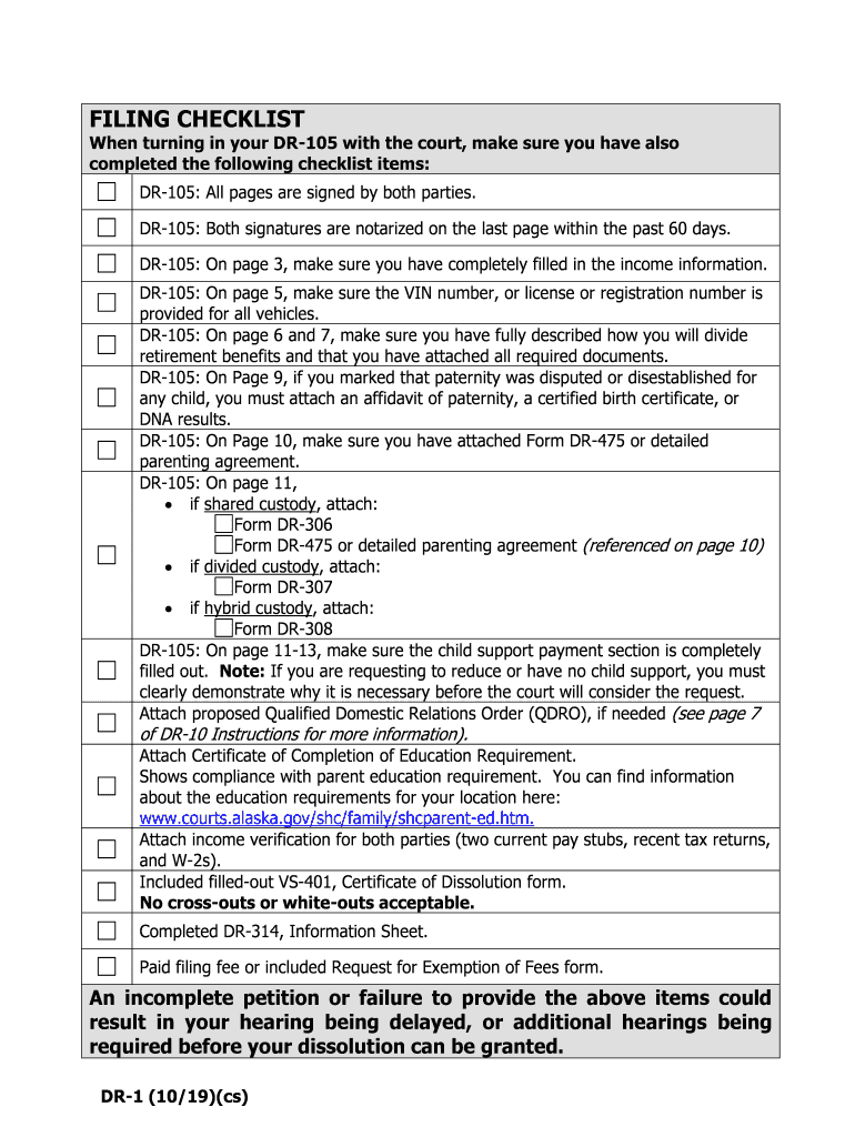  State of Alaska Forms Dr1 10 2019-2024