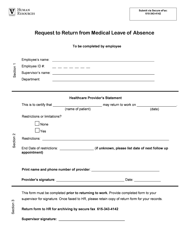 Return Leave  Form