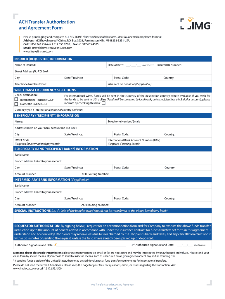  Transfer Ach Agreement 2019