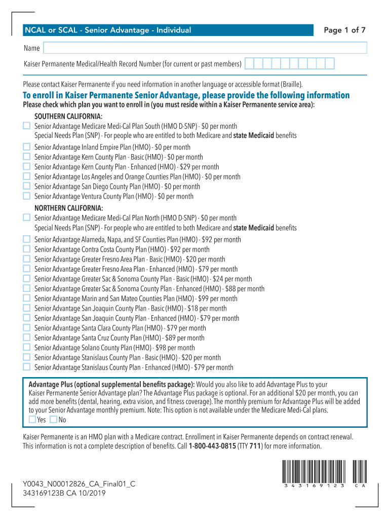 Form Senior Enrollment